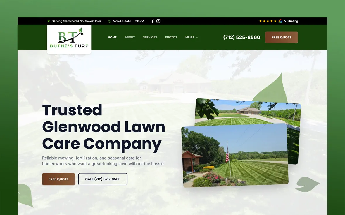 Buthe's Turf website