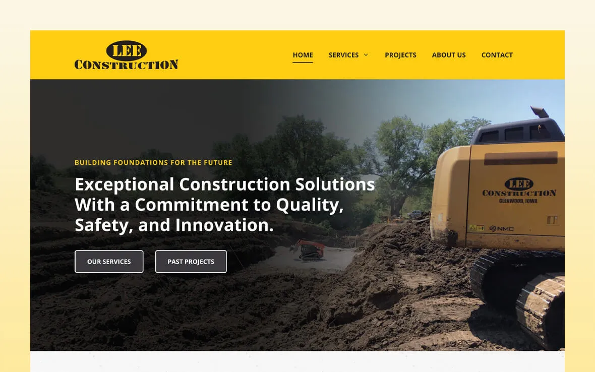Lee Construction website