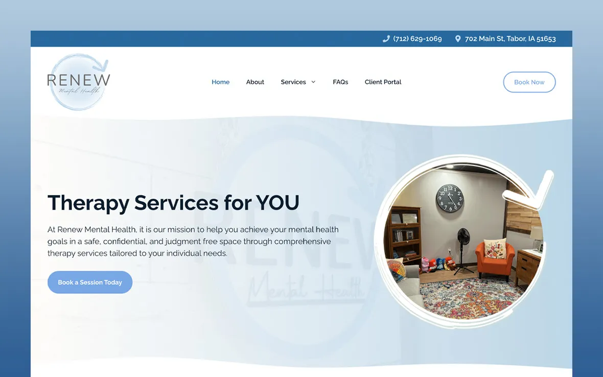 Renew Mental Health website