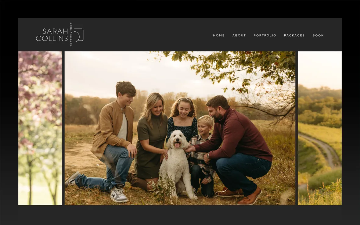 Sarah Collins Photography website