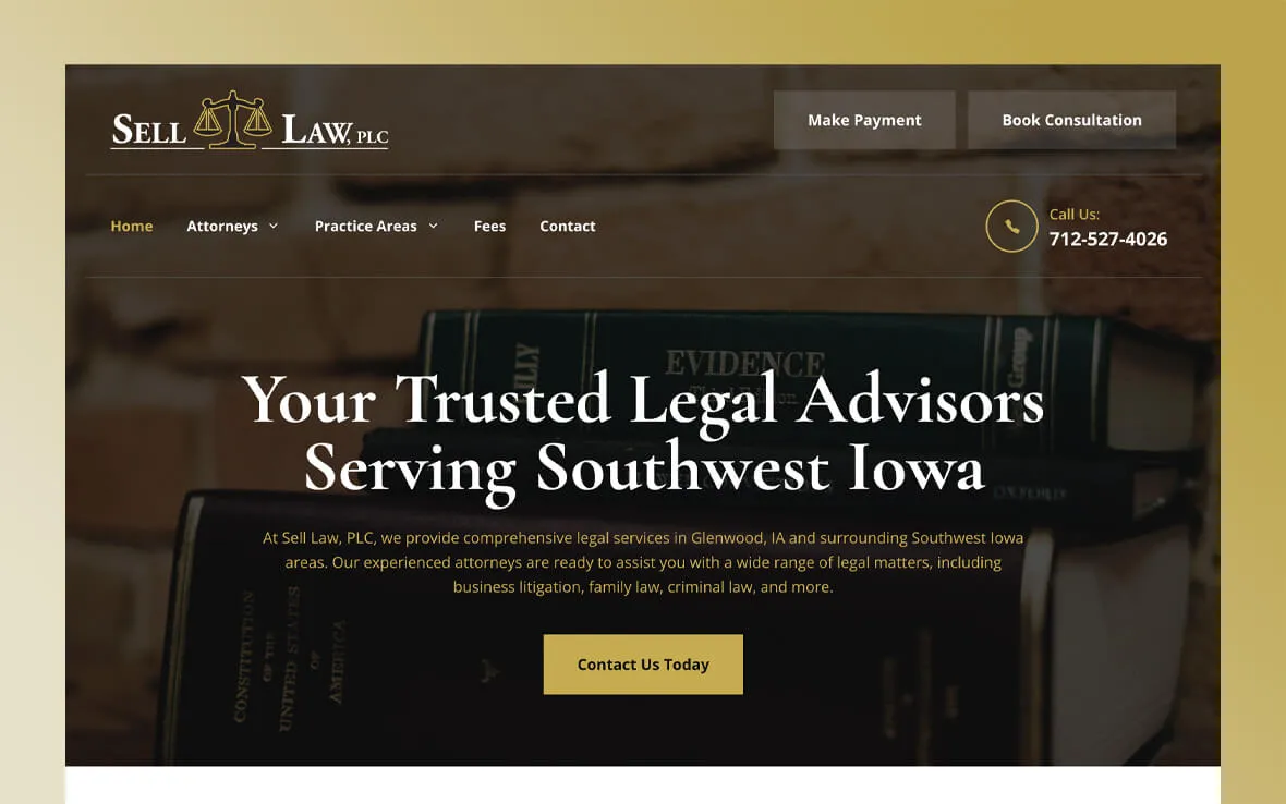 Sell Law website